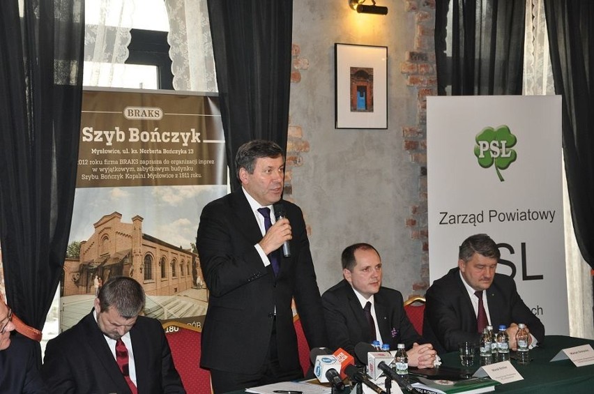 Swoją konferencję w szybie Bończyk miał też wicepremier, Janusz Piechociński