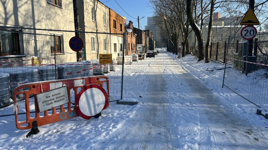 Część ulicy Mireckiego została już przebudowana...