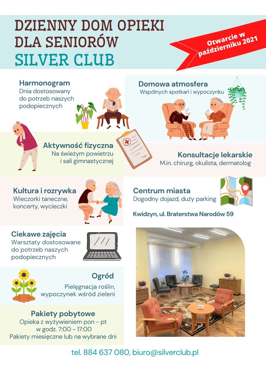 Dom Dziennej Opieki dla Seniorów w Kwidzynie. Silver Club rozpocznie swoją działalność w październiku