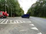 Motocykl zderzył się z samochodem dostawczym na DK 45 w Jełowej 