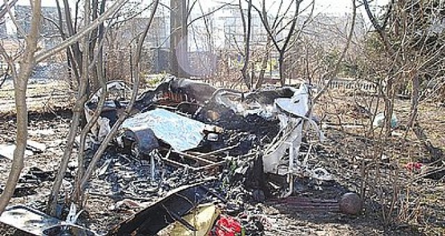 pożar przyczepy w Sosnowcu