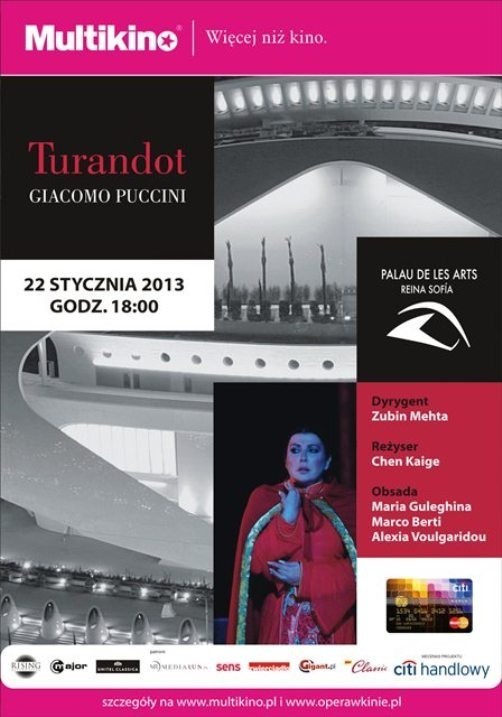Niedokończona opera &quot;Turandot&quot; Giacomo Pucciniego w Multikinie