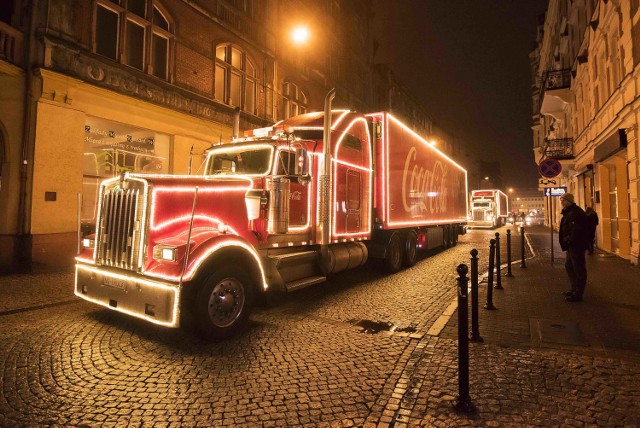 Świąteczna Ciężarówka Coca - Cola w Międzychodzie