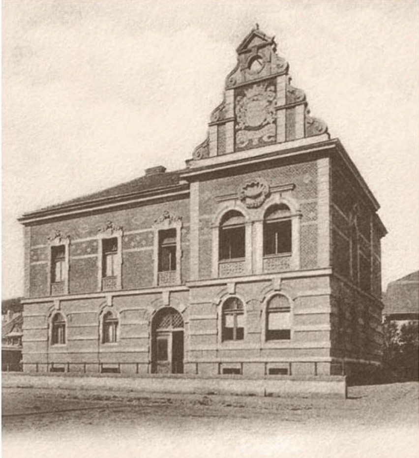 Pocztówka z widokiem budynku starostwa w Bochni z 1901 roku