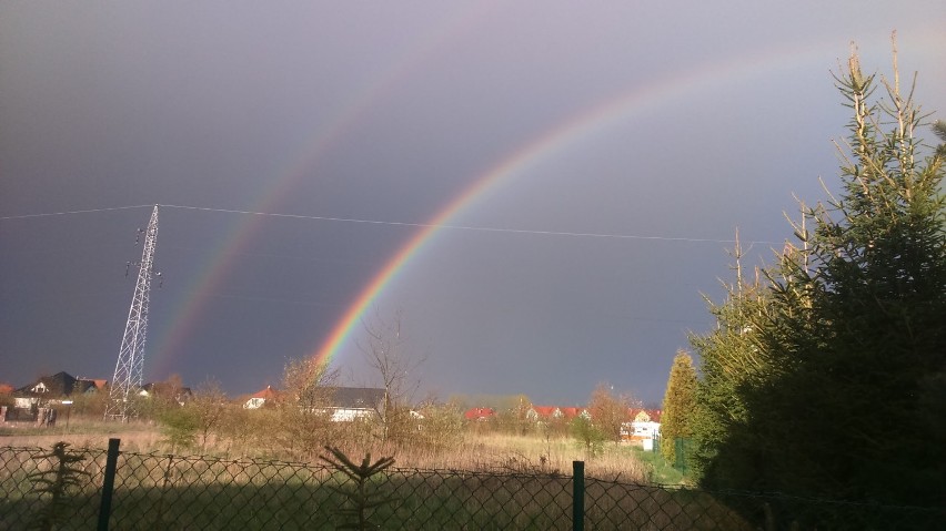 Podwójna tęcza nad Puckiem (wiosna 2016)