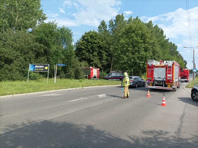 Wypadek w dzielnicy Bończyk w Mysłowicach.
