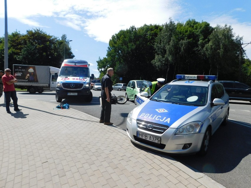 Wypadek na skrzyżowaniu ulic Sikorskiego i Przemysłowej w Wałbrzychu