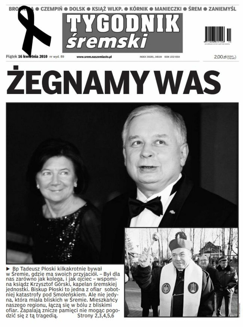 Okładka Tygodnika Śremskiego z dnia 16.04.2010.