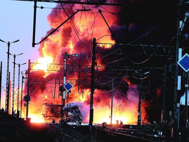 Pożar cystern kolejowych to było ważne wydarzenie dla miasta / fot. Wojciech Oksztol