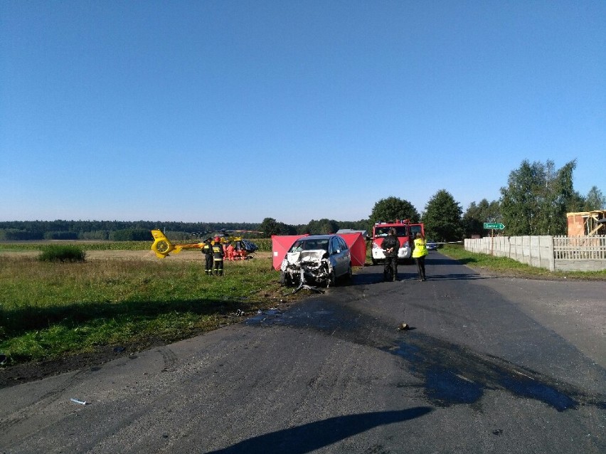 Śmiertelny wypadek. W wypadku w Tarnowej koło Poddębic zginęło małżeństwo