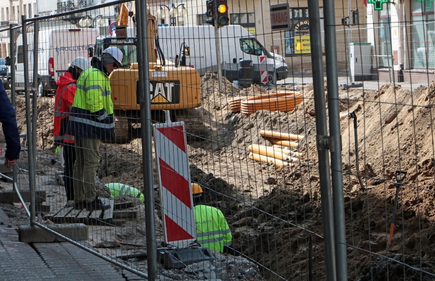 Prace związane z modernizacją sieci tramwajowej w...