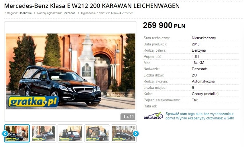 Mercedes-Benz Klasa E W212 200 KARAWAN za 259 900 PLN