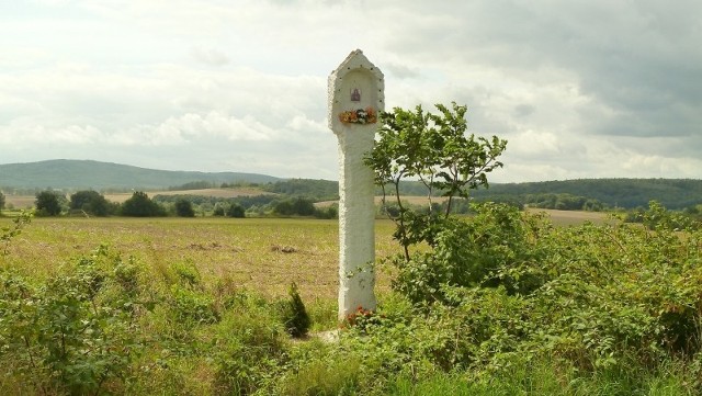 Kapliczka pątnicza na szlaku cysterskim z Jawora do Słupa, fot. z archiwum MRJ