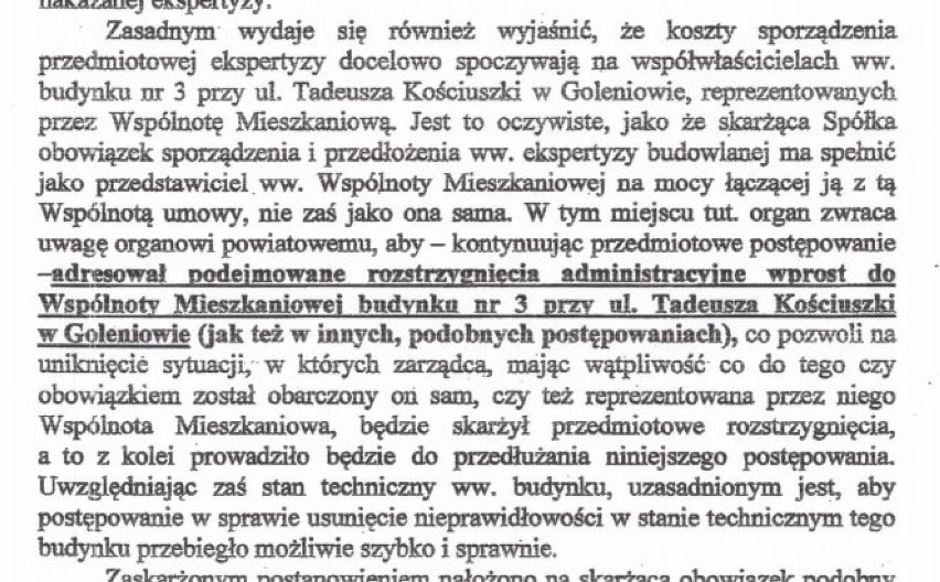 Kolejne wydatki na blok przy ul. Kościuszki. I zapłacić będą musieli mieszkańcy