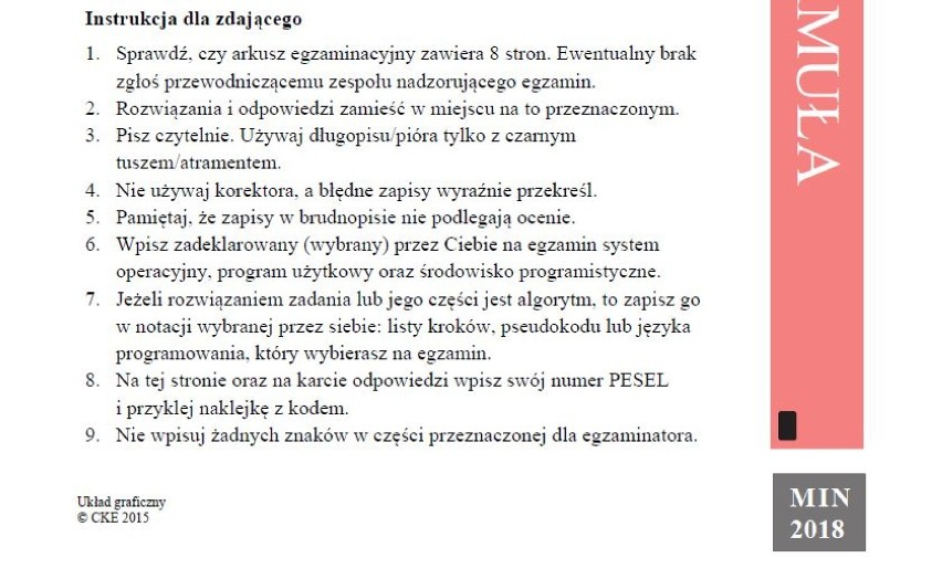 Matura 2018 informatyka poziom rozszerzony. Matura z informatyki - rozszerzenie - 11.05.2018 [arkusze CKE, odpowiedzi]