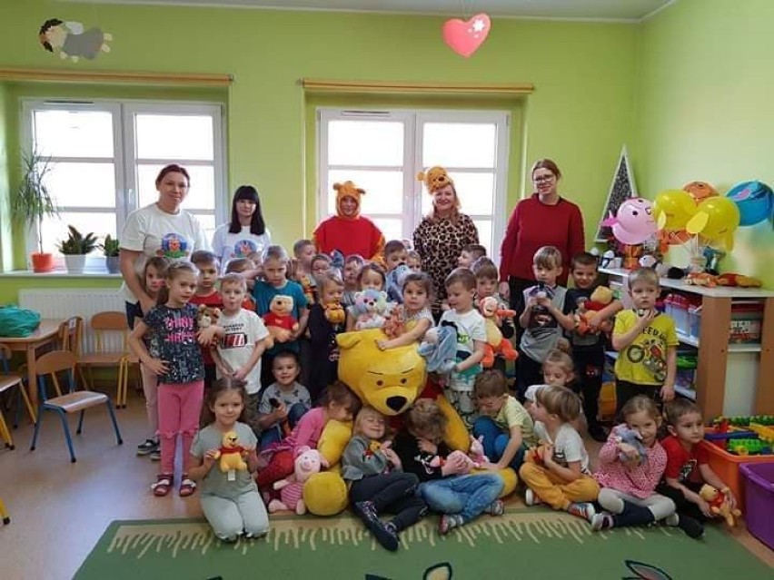 Kubuś Puchatek gościł w przedszkolu "Kubuś" w Krotoszynie
