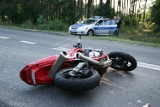 Śmierć motocyklisty na trasie Wągrowiec - Poznań. Inny, ranny pod Wągrowcem, trafił do szpitala