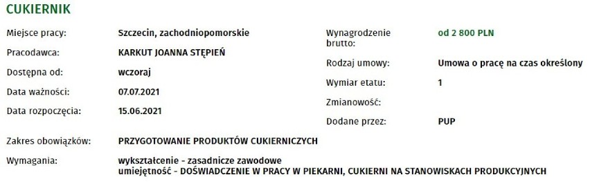 Nowe oferty pracy w Szczecinie