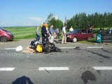 Wypadek w Nicponi. Motocyklista uderzył w samochód osobowy. Zginął na miejscu