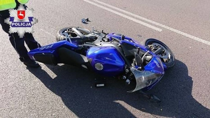 Krasnystaw. Wypadek z udziałem motocyklisty. Kierowca...