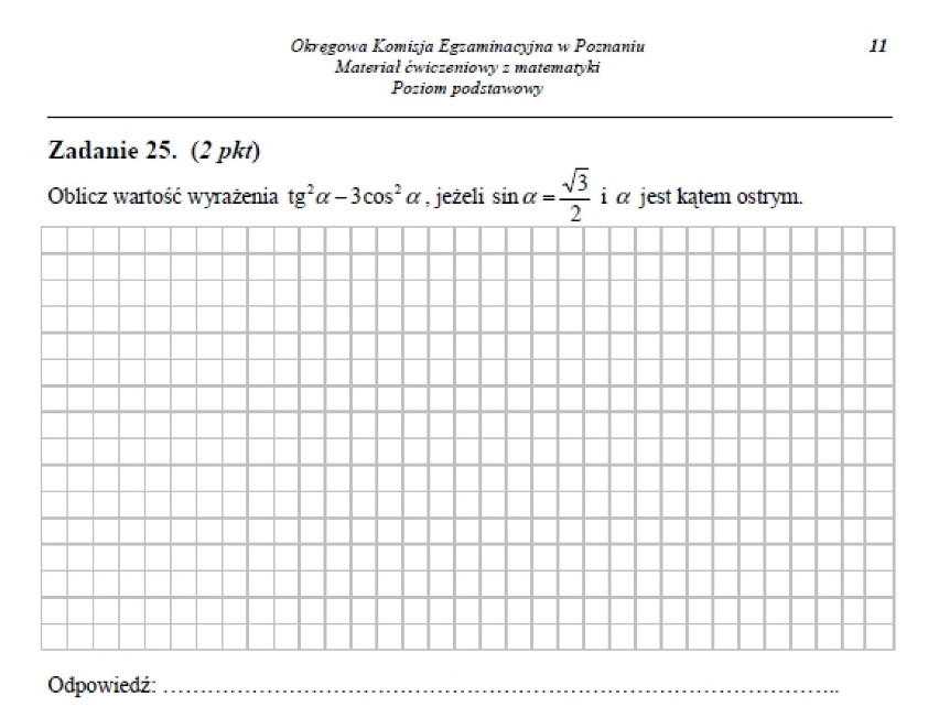 Próbna matura z matematyki 2013 - arkusz zadań otwartych