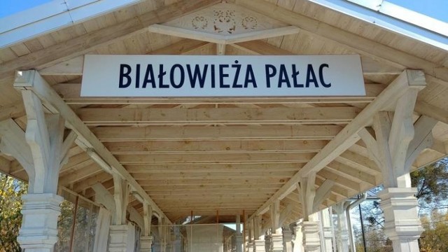 Stacja Pałac w Białowieży 

Znajduje się w nieczynnej obecnie końcowej stacji kolejowej, położonej w centrum Białowieży. Przystanek kolejowy zbudowano w ciągu 4 miesięcy 1897 r. na potrzeby rezydencji carów Rosji – pałacu w Białowieży – zbudowanego z polecenia cara Aleksandra III w 1894 r.