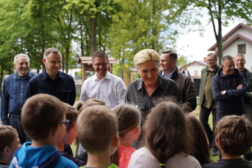 Para prezydencka w Szkole Podstawowej nr 7 w Skierniewicach