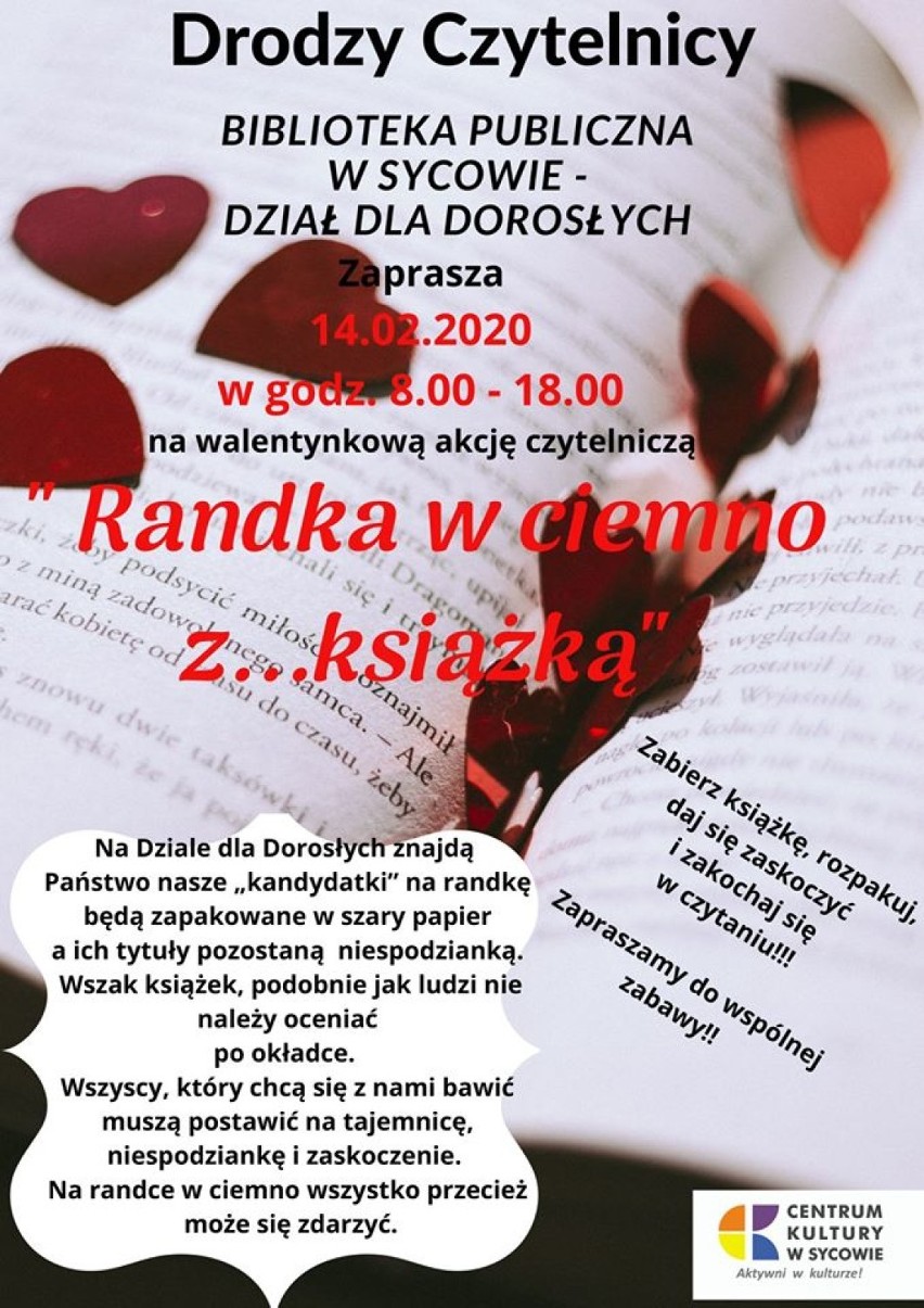 Randka w ciemno z książką w sycowskiej bibliotece