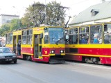 Torowisko tramwajowe w Pabianicach w rozsypce