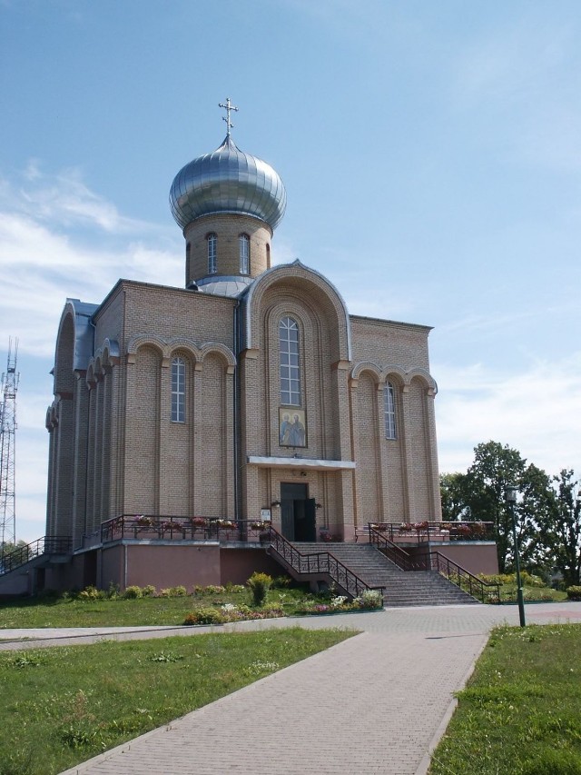 Cerkiew w centrum miasta.