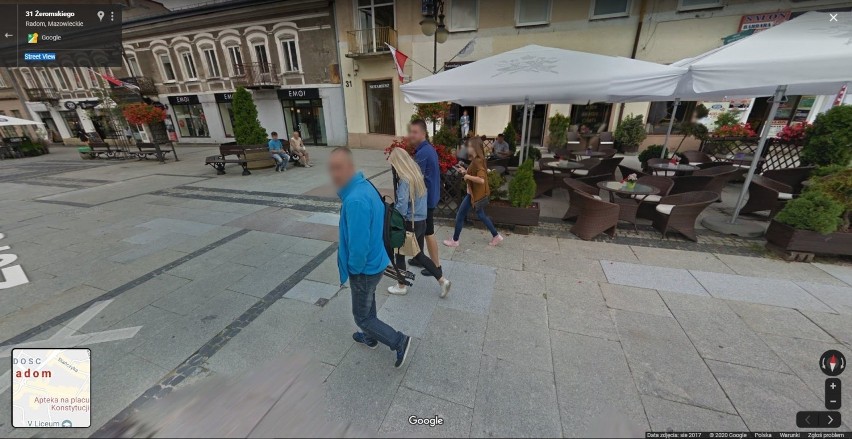 W Google Street View automatycznie zamazywane są ludzkie...