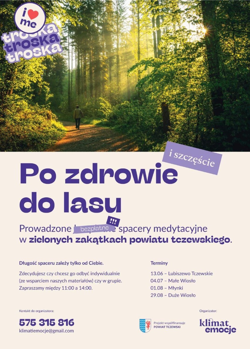 Relaksacyjna niedziela w Powiecie Tczewskim - "Po zdrowie i szczęście do lasu"