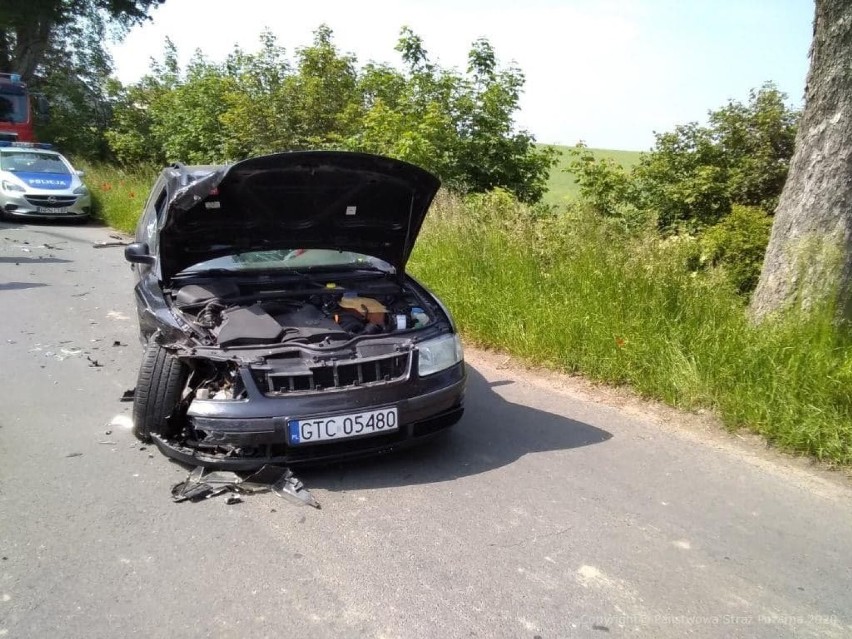 Wypadek w Wielkiej Słońcy niedaleko Subków - ranna jedna osoba