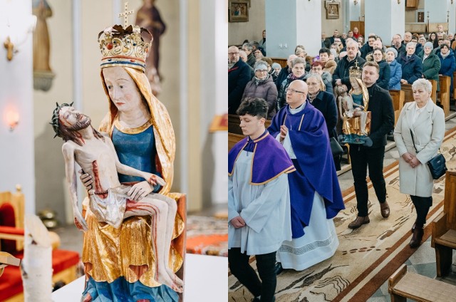 Społeczność podjasielskiej parafii uroczyście powitała odrestaurowaną pietę 18 lutego