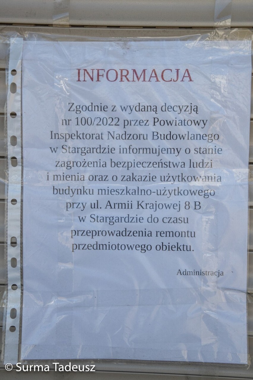 Pękające ściany budynku w Stargardzie. Kiedy ekspertyza techniczna? PINB nadal oczekuje 