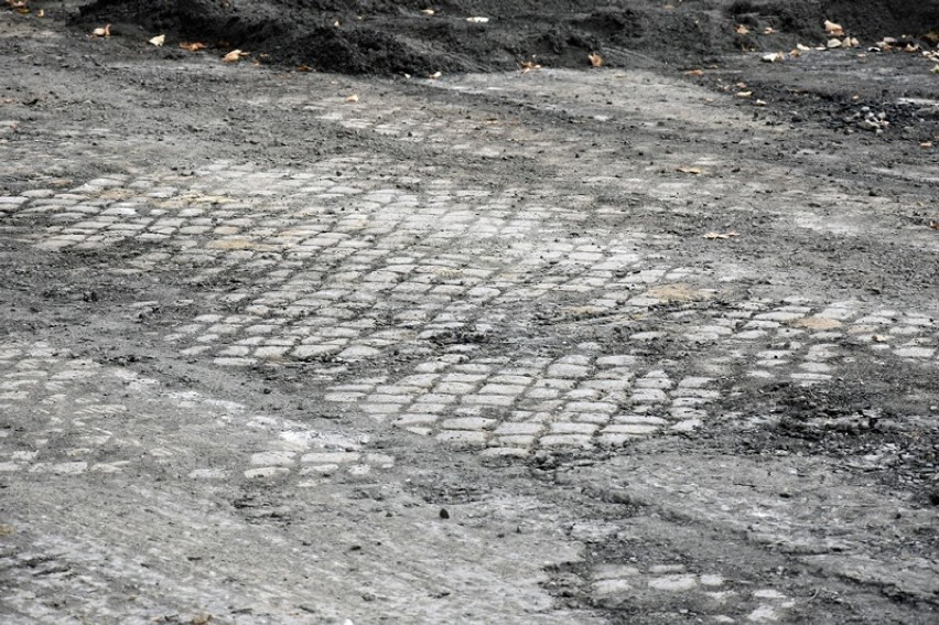 Przebudowa alei Piłsudskiego,  odkryto przedwojenną kostkę brukową w Legnicy [ZDJĘCIA]