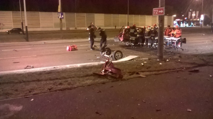 Wypadek na Włókniarzy w Łodzi