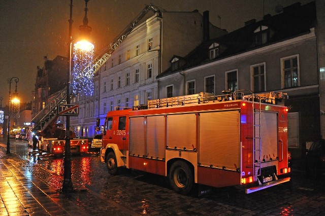 Straż pożarna na ulicy Wielkiej w Poznaniu