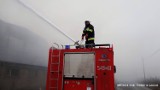 Strażacy z Tomaszowa i Ujazdu pomagali gasić pożar hali w Skierniewicach [ZDJĘCIA]