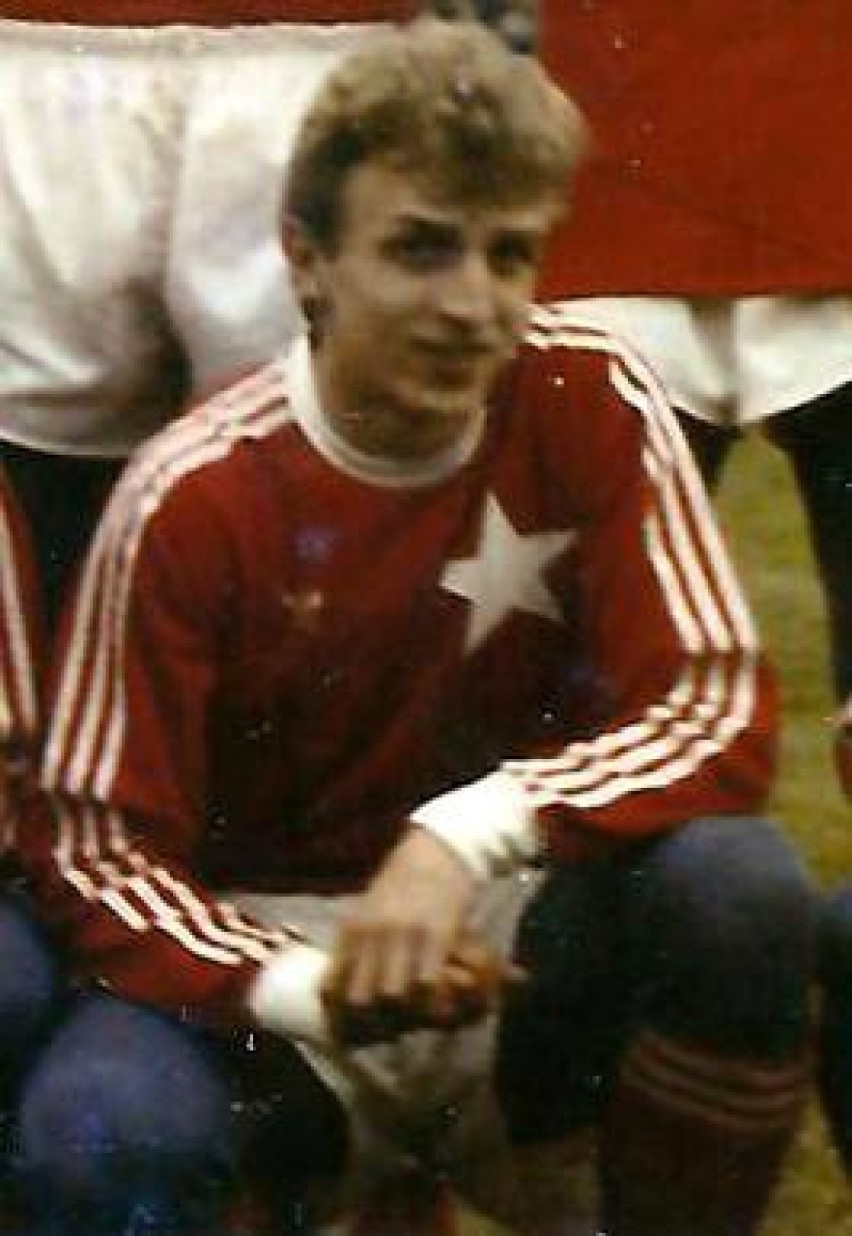 Robert Puchara jako piłkarz Wisły Kraków w 1985 roku