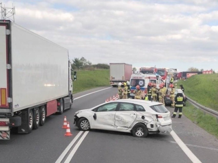 Wypadek na drodze krajowej nr 94 w Czajowicach