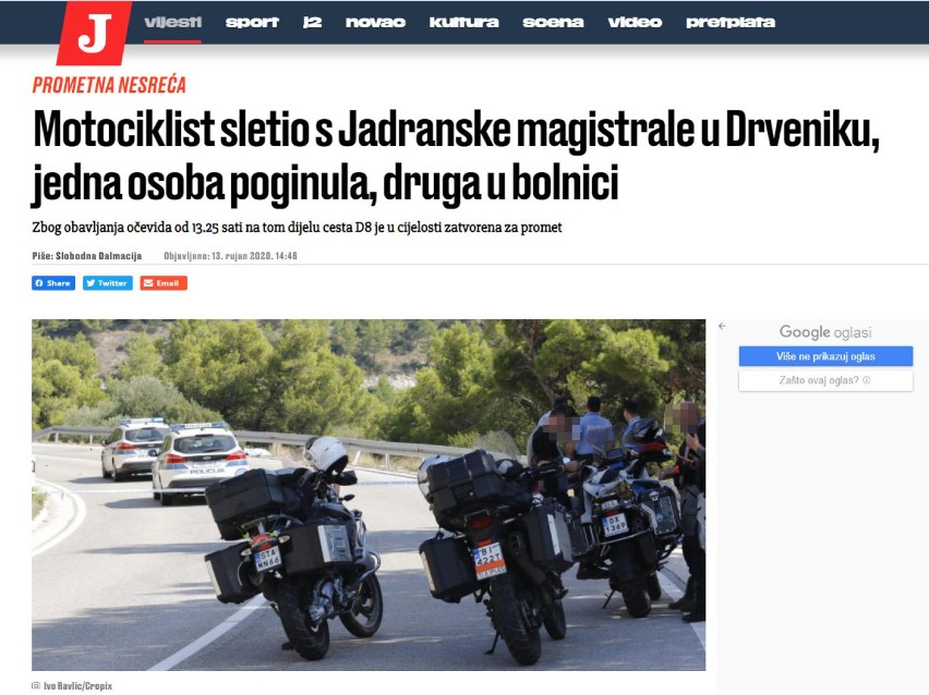 Koszmarny wypadek policjantki z Chorzowa. Zginęła, jadąc motocyklem przez Chorwację. Trwa śledztwo