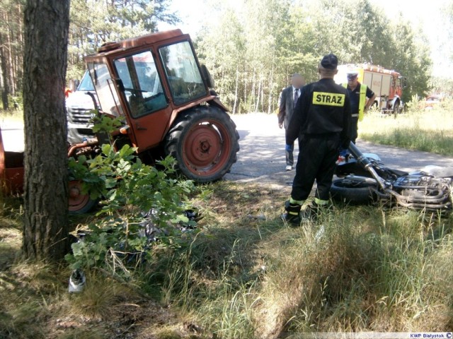 Śmiertelny wypadek na drodze relacji Trzcińskie - Popiołki