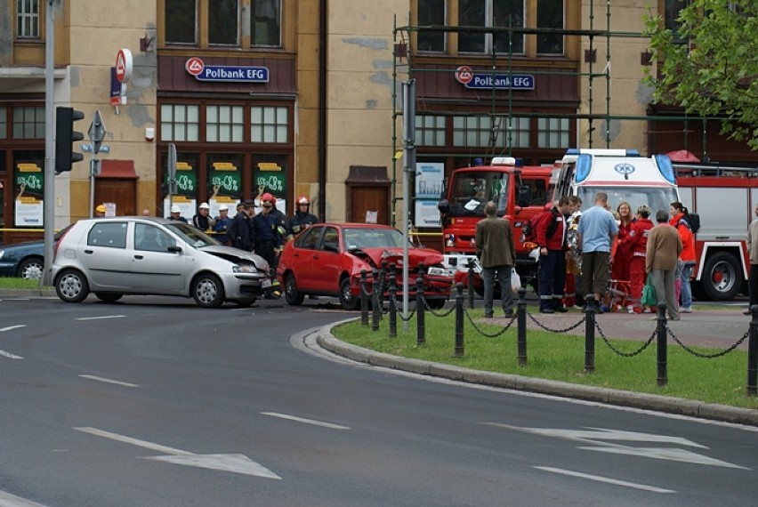 Wypadek na skrzyżowaniu ulic Łajming i Tuwima