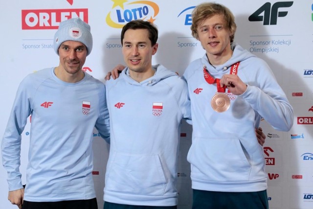 Piotr Żyła, Kamil Stoch i Dawid Kubacki to medaliści igrzysk olimpijskich