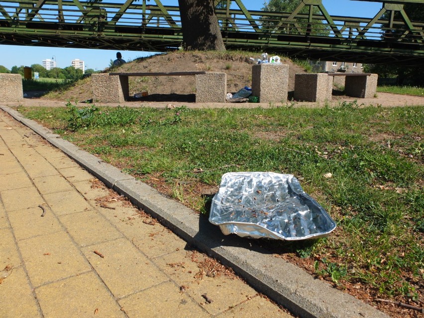 Tak wyglądały bulwary nad Odrą w niedzielę.