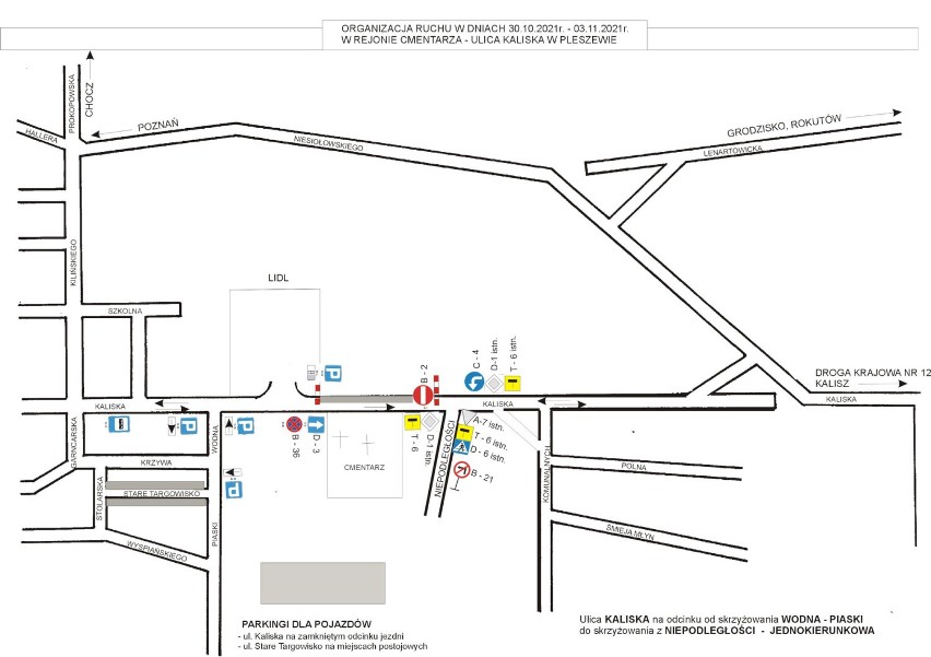 Zmiana organizacji ruchu w w obrębie cmentarza przy ul. Kaliskiej