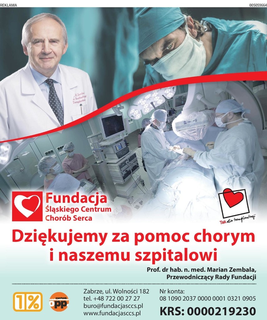 Fundacja Śląskiego Centrum Chorób Serca w Zabrzu - przekaż 1% podatku