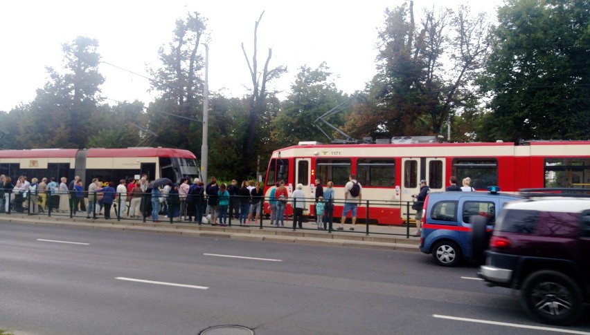 Awaria tramwaju w Gdańsku przy ul. Traugutta