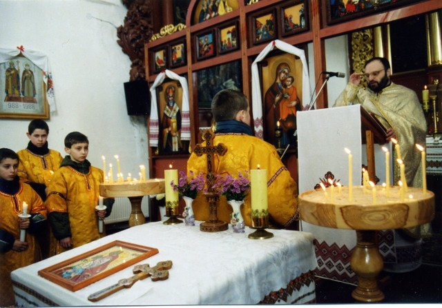 Wierni obrządku grekokatolickiego w powiecie sztumskim spotykają się w cerkwi w Dzierzgoniu